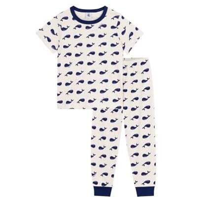 Petit Bateau Pigiama Bambino in Cotone Manica Corta e Gambe Lunghe Stampato, Montelimar/Medieval, 3 Anni Petit Bateau Pigiama Bambino in Cotone Manica Corta e Gambe Lunghe Stampato, Montelimar/Medieval, 3 Anni