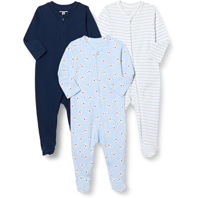 Amazon Essentials Set di 3 piedini unisex per bambini, per dormire e giocare, blu navy, a strisce, koala, per neonati Amazon Essentials Set di 3 piedini unisex per bambini, per dormire e giocare, blu navy, a strisce, koala, per neonati