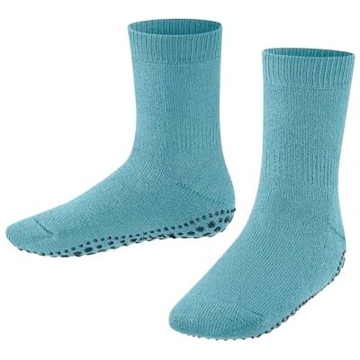 Falke Catspads K Hp cotone lana con suola in gomma 1 paire, Calze da casa Unisex Bambini, Blu Key Largo 6852, 19-22 Falke Catspads K Hp cotone lana con suola in gomma 1 paire, Calze da casa Unisex Bambini, Blu Key Largo 6852, 19-22