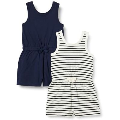 Amazon Essentials Bambine e ragazze Tuta in maglia senza maniche, Pacco da 2, Blu Marino/Marinara, 8 anni Amazon Essentials Bambine e ragazze Tuta in maglia senza maniche, Pacco da 2, Blu Marino/Marinara, 8 anni