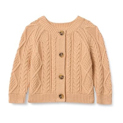 Amazon Essentials x Sofia Grainge Cardigan da pescatore Unisex Bambini e Ragazzi, Cammello Chiaro, 4 anni Amazon Essentials x Sofia Grainge Cardigan da pescatore Unisex Bambini e Ragazzi, Cammello Chiaro, 4 anni