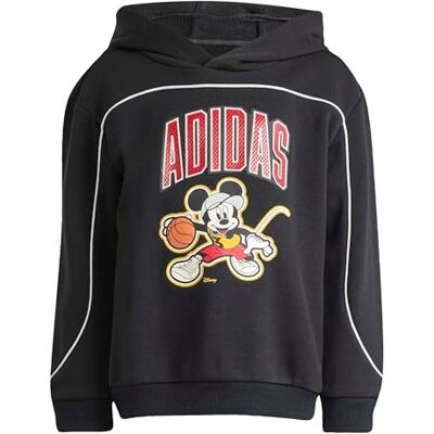 Adidas Mixte Enfant Disney Mickey Mouse Hooded Sweatshirt, Black/off White, 4-5 Years Adidas Mixte Enfant Disney Mickey Mouse Hooded Sweatshirt, Black/off White, 4-5 Years