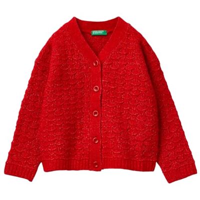 United Colors Of Benetton Cardigan M/L Maglione, Rosso, 2 Anni Bambina United Colors Of Benetton Cardigan M/L Maglione, Rosso, 2 Anni Bambina