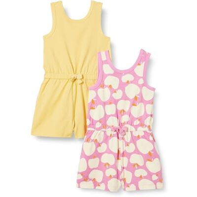 Amazon Essentials Bambine e ragazze Tuta in maglia senza maniche, Pacco da 2, Giallo Caldo/Mele, 8 anni Amazon Essentials Bambine e ragazze Tuta in maglia senza maniche, Pacco da 2, Giallo Caldo/Mele, 8 anni