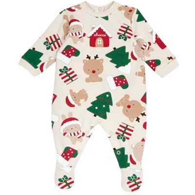 Chicco Tutina Natale Bimbo 0-24 in Morbido Tessuto FW25 253 Chicco Tutina Natale Bimbo 0-24 in Morbido Tessuto FW25 253