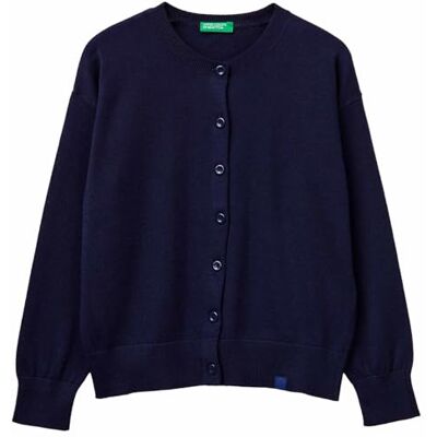 United Colors Of Benetton Maglia Coreana M/L Maglione Cardigan, Blu, 140 Bambina United Colors Of Benetton Maglia Coreana M/L Maglione Cardigan, Blu, 140 Bambina