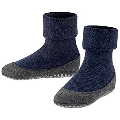 Falke Cosyshoe Minis K Hp lana con suola in gomma 1 paio, Calze da casa Unisex Bambini, Blu Dark Blue 6680, 23-24 Falke Cosyshoe Minis K Hp lana con suola in gomma 1 paio, Calze da casa Unisex Bambini, Blu Dark Blue 6680, 23-24
