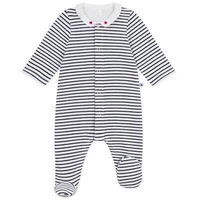 Petit Bateau Pigiama in Velluto con Colletto Stampato 01 Abbigliamento da Notte Unisex per Neonati (Confezione da 1), Bianco Blu, 9 Mesi Petit Bateau Pigiama in Velluto con Colletto Stampato 01 Abbigliamento da Notte Unisex per Neonati (Confezione da 1), Bianco Blu, 9 Mesi