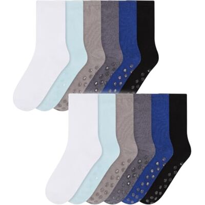 Bear confezione da 6/12 Calzini unisex per bambini Calzini antiscivolo per bambini con struttura in morbido cotone Blu e rosa assortiti in taglie da 0 a 5 anni Bear confezione da 6/12 Calzini unisex per bambini Calzini antiscivolo per bambini con struttura in morbido cotone Blu e rosa assortiti in taglie da 0 a 5 anni