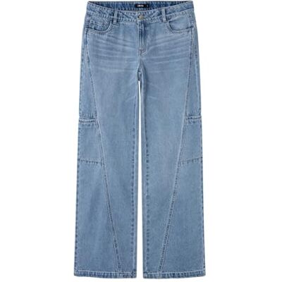 NAME IT NLFNARAIZZA DNM LW Wide Pant, Jeans Larghi Bambina, Medium Blue Denim, NAME IT NLFNARAIZZA DNM LW Wide Pant, Jeans Larghi Bambina, Medium Blue Denim,