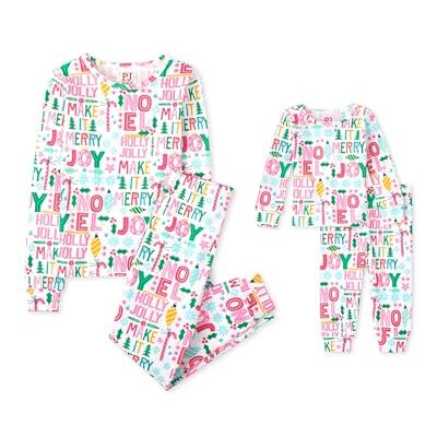 The Children's Place Famiglia di Corrispondenza Pigiama di Natale Set Snug-Fit 100% Cotone Adulto Grandi Bambini Pigiama Bambino Set Unisex, Rosa Merry Joy, 6XL-7XL The Children's Place Famiglia di Corrispondenza Pigiama di Natale Set Snug-Fit 100% Cotone Adulto Grandi Bambini Pigiama Bambino Set Unisex, Rosa Merry Joy, 6XL-7XL