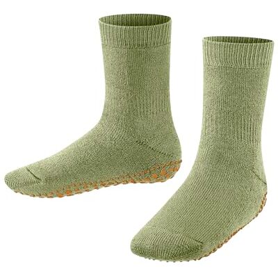 Falke Catspads K Hp cotone lana con suola in gomma 1 paire, Calze da casa Unisex Bambini, Verde Ferngreen 7084, 23-26 Falke Catspads K Hp cotone lana con suola in gomma 1 paire, Calze da casa Unisex Bambini, Verde Ferngreen 7084, 23-26