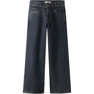 NAME IT Nkfrose Wide Rhine Jeans 2424-Im S, Dark Midnight Denim, 122 NAME IT Nkfrose Wide Rhine Jeans 2424-Im S, Dark Midnight Denim, 122