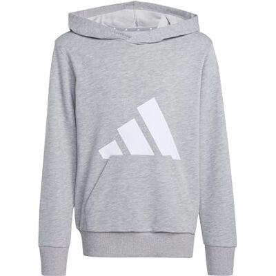 Adidas Unisex Bambini e Ragazzi Essentials Big Logo Hoodie Sweatshirt, Medium Grey Heather/White, 7-8 Years Adidas Unisex Bambini e Ragazzi Essentials Big Logo Hoodie Sweatshirt, Medium Grey Heather/White, 7-8 Years