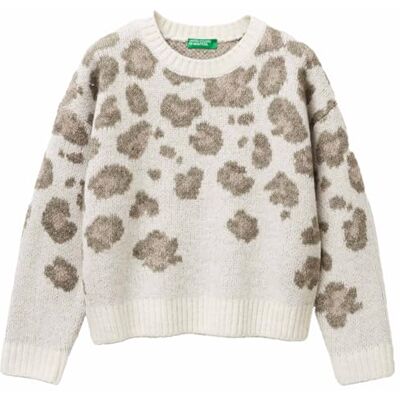 United Colors Of Benetton Maglia G/C M/L Maglione, Bianco, 160 cm Bambina United Colors Of Benetton Maglia G/C M/L Maglione, Bianco, 160 cm Bambina