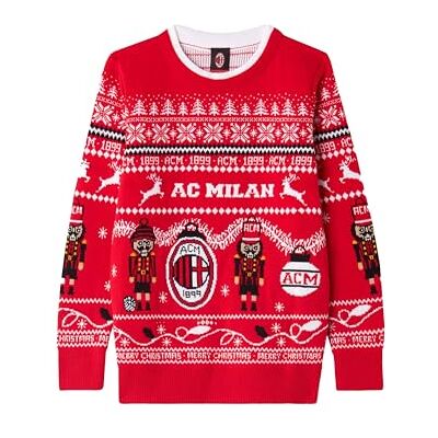 A.C. Milan Maglione di Natale, Prodotto Ufficiale, Bambini e Ragazzi, 9/10 Anni A.C. Milan Maglione di Natale, Prodotto Ufficiale, Bambini e Ragazzi, 9/10 Anni