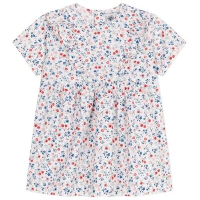 Petit Bateau A0cli, Abito A Maniche Corte Bimba 0-24, Bianco/Multicolore, 24 Mesi Petit Bateau A0cli, Abito A Maniche Corte Bimba 0-24, Bianco/Multicolore, 24 Mesi