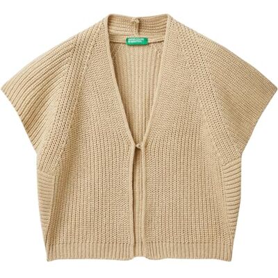 United Colors Of Benetton Cardigan M/L Maglione, Beige, 130 cm Bambina United Colors Of Benetton Cardigan M/L Maglione, Beige, 130 cm Bambina