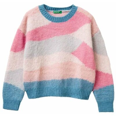 United Colors Of Benetton Maglia G/C M/L Maglione, Blu, 140 Bambina United Colors Of Benetton Maglia G/C M/L Maglione, Blu, 140 Bambina