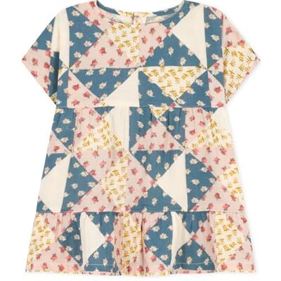 Petit Bateau , Abito a maniche corte Bimba 0-24, Bianco Avalanche/Multicolore, 3 anni Petit Bateau , Abito a maniche corte Bimba 0-24, Bianco Avalanche/Multicolore, 3 anni