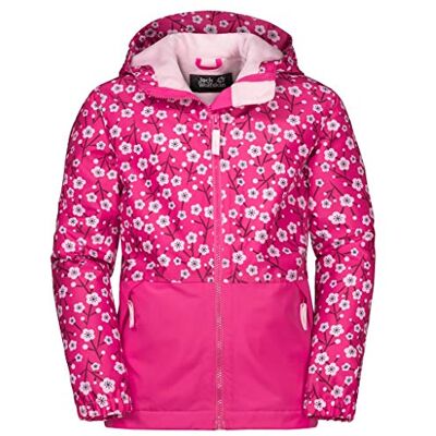 Jack Wolfskin Giacca da Bambino con Stampa Snowy Days, Unisex Bambini, Giacca per Bambini., , Rosa Fucsia Allover, 164 Jack Wolfskin Giacca da Bambino con Stampa Snowy Days, Unisex Bambini, Giacca per Bambini., , Rosa Fucsia Allover, 164