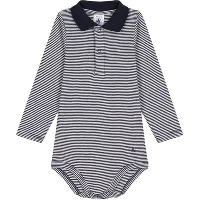 Petit Bateau A0BQE Body A Maniche Lunghe Con Collo Alto Bimbo 0-24 Smoking/Marshmallow 18 Mesi Petit Bateau A0BQE Body A Maniche Lunghe Con Collo Alto Bimbo 0-24 Smoking/Marshmallow 18 Mesi