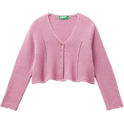 United Colors Of Benetton Cardigan M/L Maglione, Lilla 66E, 90 Bambina United Colors Of Benetton Cardigan M/L Maglione, Lilla 66E, 90 Bambina