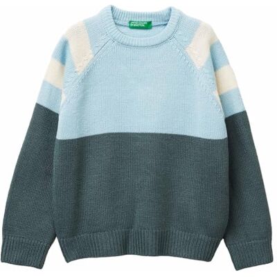 United Colors Of Benetton Maglia G/C M/L Maglione, Blu, 5 Anni Bambino United Colors Of Benetton Maglia G/C M/L Maglione, Blu, 5 Anni Bambino