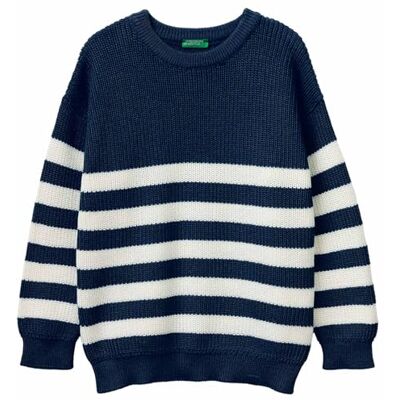 United Colors Of Benetton Maglia G/C M/L Maglione, Blu, 130 Bambino United Colors Of Benetton Maglia G/C M/L Maglione, Blu, 130 Bambino