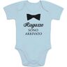 Shirtgeil Body neonato manica corta Ragazze sono arrivato con papillon Regalo neonati 6-12 Mesi Celeste