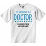 2Personal My madrina è un medico quali super Power tuoi sono? – T-shirt per bambini con scritta personalizzata tee abbigliamento unisex t-shirt – bianco – 3 – 4 anni