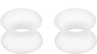 Beydodo Dilatatore Plug Orecchio 25mm, Dilatatore Orecchio Silicone 2pcs Orecchino Piercing Donna Cerchio Bianco