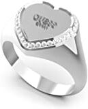 Guess Anello cuore Fine Heart argento JUBR01430JWRH52//JUBR01430JWRH56, Única, Metalli non preziosi, Senza Gemme