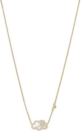 Emporio Armani Collana da Donna, Catena in Ottone, Oro Rosa