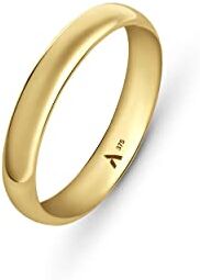 Amberta Allure Fede Nuziale in Oro Giallo 9Ct Unisex: Spessore 2.5 mm Misura 27