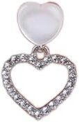 Cimenexe Orecchini Di Cristallo Bohemien Cuore Argento Cz Orecchini A Goccia Cuore Cavo Pietra Di Luna Orecchini A Perno Cuore Strass Minuscolo Orecchini A Penzoloni Gioielli Per Donne E Ragazze