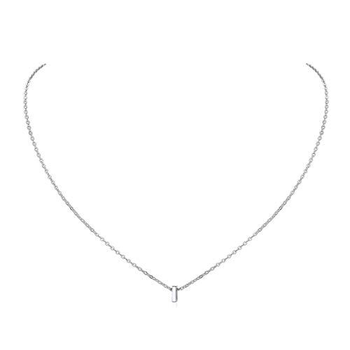 ChicSilver Collana Argento Donna 925 Collanina con Lettera Argento I Collane in Argento con Iniziale I con Confezione Regalo