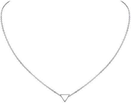 ChicSilver Collana Donna in Argento Sterling 925, Cindolo Triangolo Piccolo Delicato, Collana Amicizia, Catena Clavicolare, Argento Regalo Perfetto