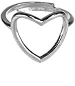 Donipreziosi Anello Cuore Filo in Argento 925% Regolabile Donna Made in Italy (Argento)