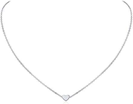 ChicSilver Collana Donna in Argento Sterling 925, Cindolo Cuore Piccolo Delicato, Collana Amicizia, Catena Clavicolare, Argento Regalo Perfetto