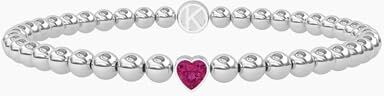 KIDULT Bracciale in acciaio 316L tormalina sintetica cris   Love