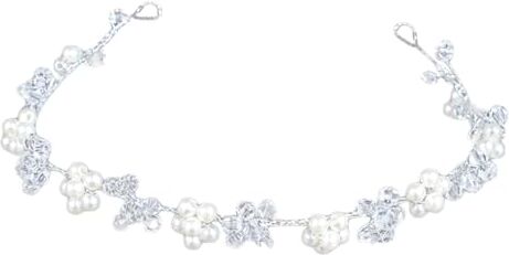 Didiseaon hairdorables hair charms wedding copricapo nuziale di perle tiara cerchietti di fiori foto copricapo perla per Anello per sposa