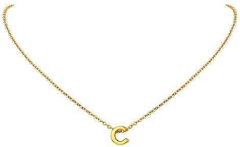 FindChic Collana donna lettera C collana monogramma in acciaio inossidabile oro 18k per donna Collana acciaio inossidabile donna Collana iniziale C