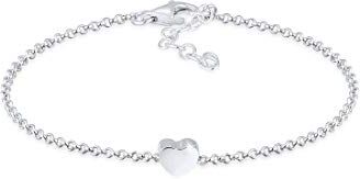 Elli Bracciale Donne Cuore Ciondolo Amore Filigrana in Argento Sterlino 925: