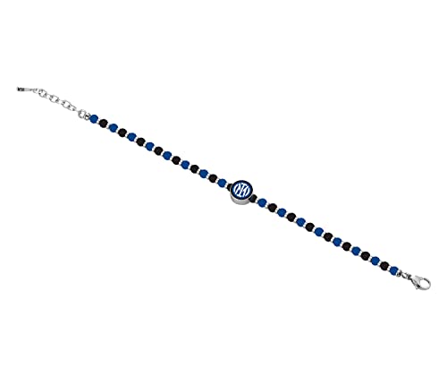 Inter Unisex-Adult Bracciale, Nero Blu Acciaio, Taglia Unica