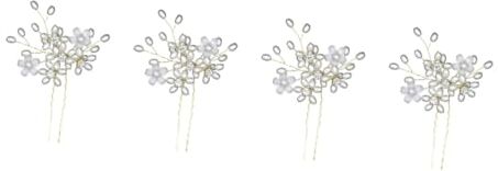 MAGICLULU 4 Pz Forcina a Fiore Di Diamante Perle Per Fermagli Per a Forma Di u Bastoncino Per a Forma Di u Forcina a Forma Di u Sposa Accessori Manuale Perla