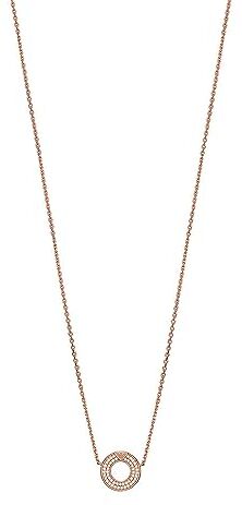 Emporio Armani Collana da donna, Collana con ciondolo in argento sterling, Oro Rosa (Rose Gold)