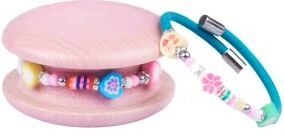 Too Late Bracciale Donna, Bracciale Macaron Funny Mignon 1 Giro, Bracciale Charm, Bracciale Caucciù Made in Italy (loveemerald)