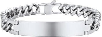 PROSTEEL Bracciale unisex, in acciaio inossidabile 316L placcato oro 18 carati, nero (con confezione regalo, velluto) e acciaio inossidabile