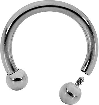 365 Sleepers G23 Titanio unisex con filettatura interna circolare a ferro di cavallo con bilanciere setto labbro anello al naso orecchino body piercing gioielli 16G 14G 12G 10G